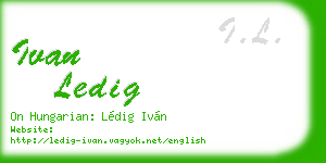 ivan ledig business card